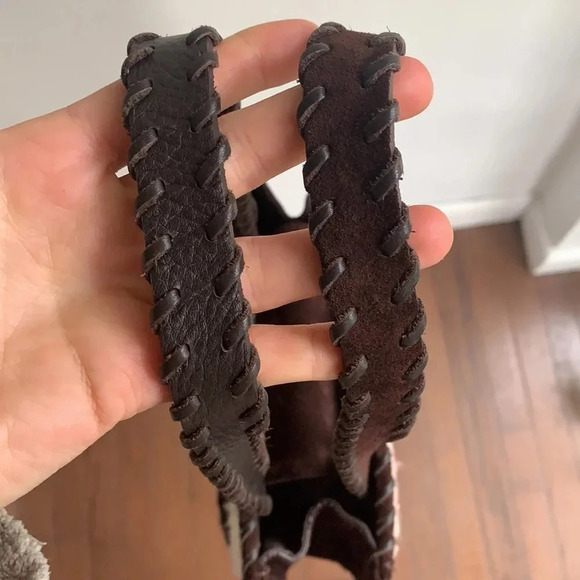 MOSCHINO crochet suede shoulder bag - Picture 7 of 10